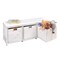 Badger Basket Kid's Storage Bench with Woven Top and Baskets - White